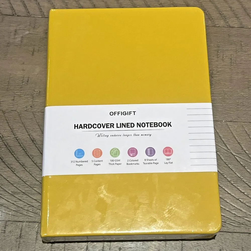 Lined Notebook 312 Numbered Pages Hardcover Leather Journal CHOOSE COLOR